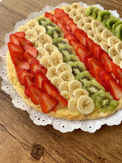 Una foto de Hojaldre de frutas express