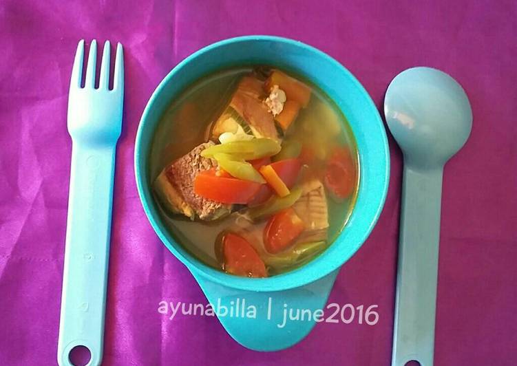 Sup ikan wortel buncis special #mpasi 1y+