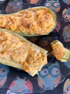 Una foto de Zucchinis rellenos al horno