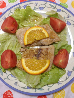 Una foto de Filetes de pescado com miso y naranja!!