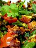 Lahsuni Bhindi or Garlic Okra