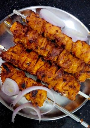 A picture of Adma Turkish chicken kebab recpie.