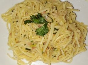 Foto resep Spaghetti Aglio Olio Ebi Kering