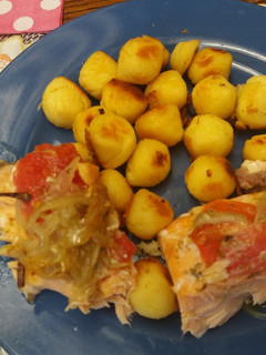 Una foto de Salmón al horno