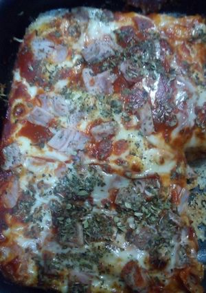 Una foto de Pizza de pan de molde