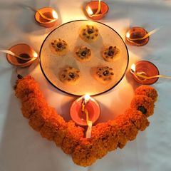 A picture of Milk peda sandesh festival of sweets.