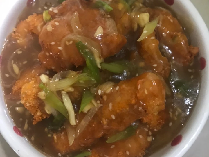 Cara Mudah Membikin Resep  Ikan dori krispi saus madu tabur wijen yang Enak Banget, Sempurna