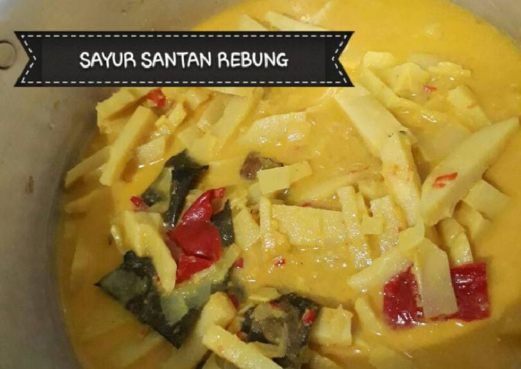 Resep Sayur santan rebung Non MSG yang Bikin Ngiler