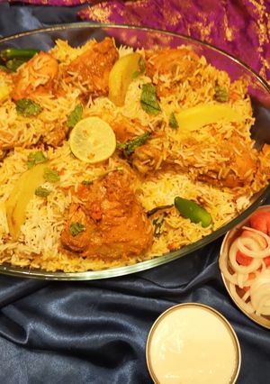 A picture of Chicken Tikka Biryani.