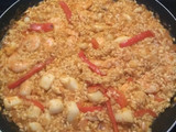 Arroz con sepia y langostinos