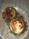 Zapallitos rellenos con arroz y carne picada