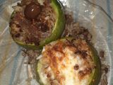 Zapallitos rellenos con arroz y carne picada