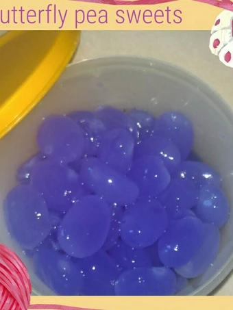 Langkah Gampang Membikin Resep 4. Manisan kolang kaling telang (butterfly pea sweets) yang Bikin Ngiler Anti Ribet, Lezat Sekali