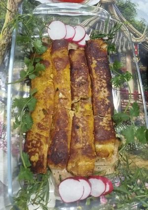 عکسی از دستور کباب مرغ تابه ای