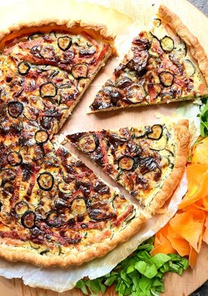 Foto di Torta salata alle zucchine e prosciutto cotto