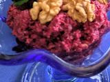 Бурякова намазка з грецькими горіхами
