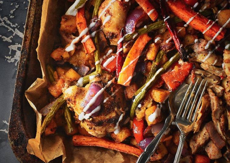 Morrocan Spiced Chicken Tray Bake Morrocan Spiced Chicken Tray Bake
