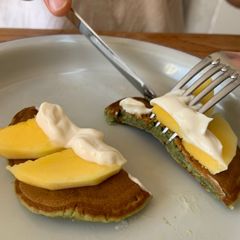 A picture of Pandan Banana Pancakes.