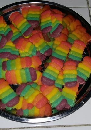 Foto resep Lidah Kucing Rainbow Garing, Kriuk, Kress Kress