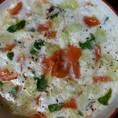 A picture of Cucumber Raita.