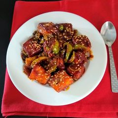A picture of Pan fried Tangy Tofu.