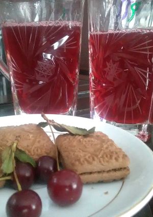 عکسی از دستور چای آلبالو