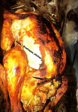 صورة لوصفة دجاج محشي بالرز مع الخضار بكيس الشواء