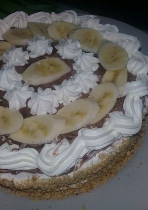 صورة لوصفة تارت جينواز بالموز خفيف وتستاهل التجربة 🎂🎂