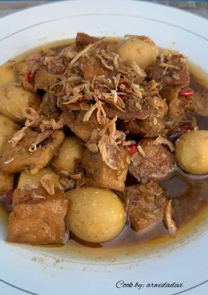 Foto resep Semur telur puyuh tahu