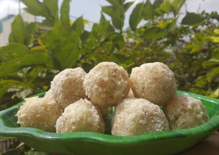 Coconut, apple laddu