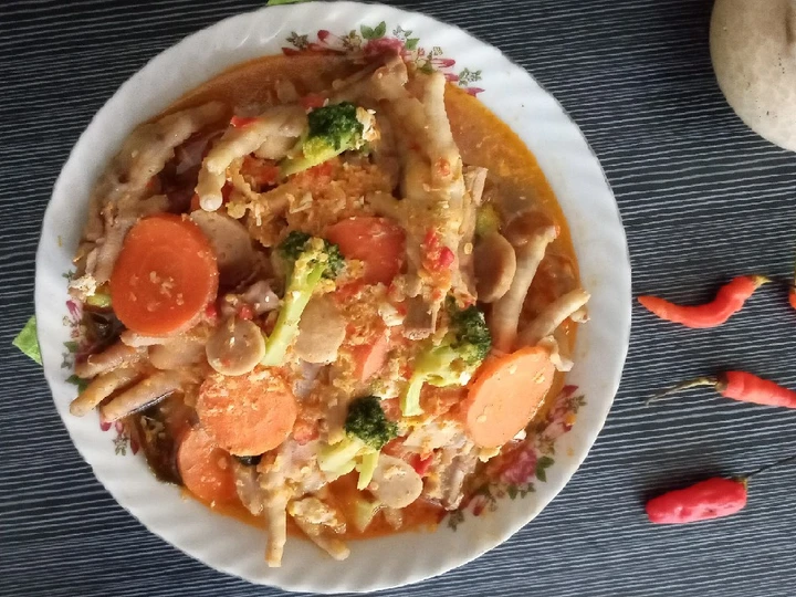 Langkah Gampang Membikin Resep Ceker Bumbu Seblak (pedas, gurih) yang Lezat Anti Ribet, Sempurna