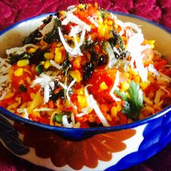 A picture of Carrot moong dal salad.