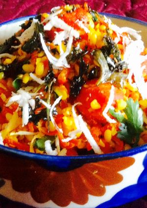 A picture of Carrot moong dal salad.
