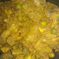 A picture of Cabbage and peas fry.