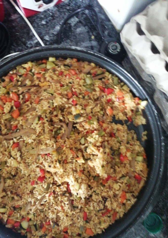Una foto de Arroz con verduras y setas