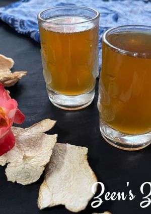 A picture of Grapefruit Peels and Palm Jaggery Tea.