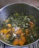 Sopa de verduras con arroz integral