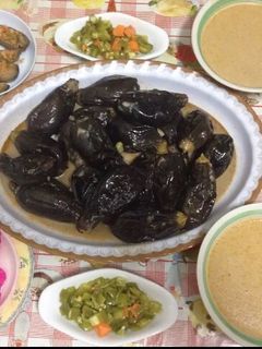 صورة لوصفة مخشي الباذنجان مع اللبن الجميد (الكشك)👌🏼😋