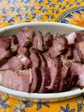 Tapas de porc laqué mariné aux épices