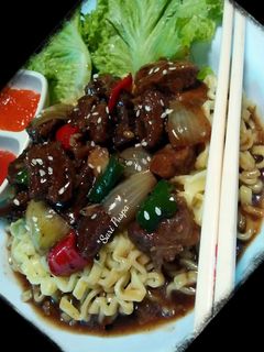 Foto resep Mie sapi lada hitam