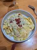 Creamy Pancetta and Leek Pappardelle