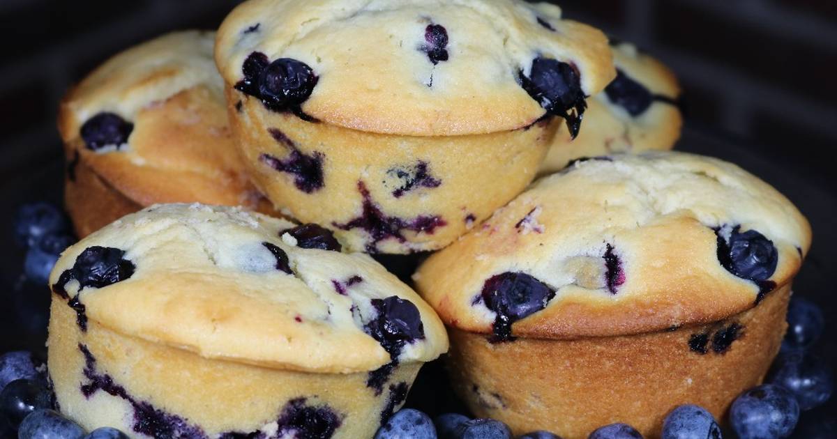 Blueberry Lemon Muffin Cake - Eggless, Super Moist & One Bowl Cake