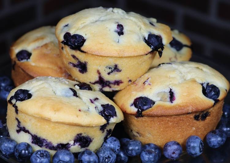 Recipe of Quick Jumbo Blueberry Muffins