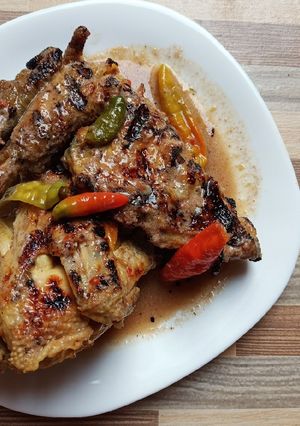 Foto resep Ayam Panggang Kuah Santan