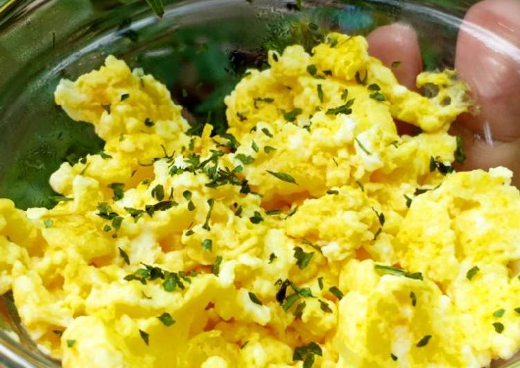 Resep Scramble egg (telur kampung) MPASI 1+ Jadi, Sempurna