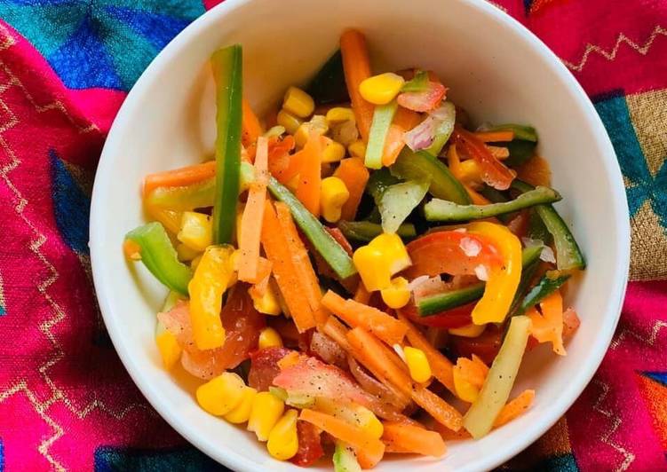 Step-by-Step Guide to Make Speedy Colorful Bell peppers salad | This is Recipe So Deilicios You Must Undertake Now !!