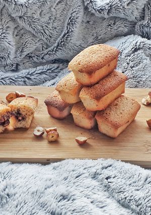 Une photo de Financiers amande/noisette au Nutella et riz soufflé