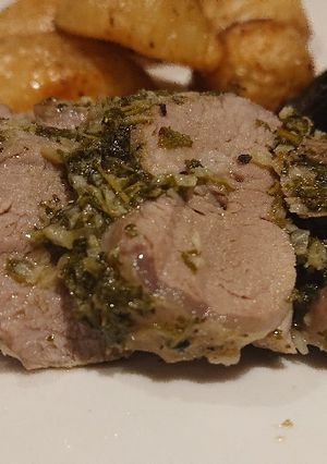 A picture of Roasted Garlic Pork Tenderloin.