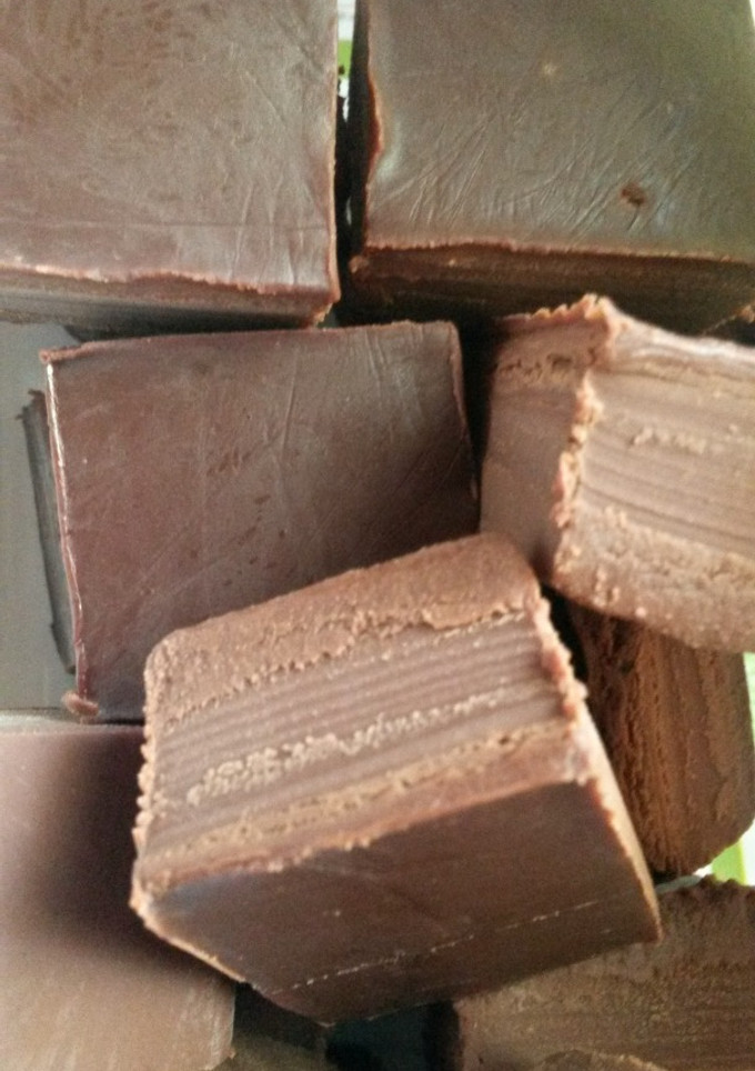 Una foto de Cortadillos congelados de chocolate