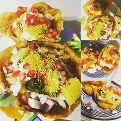 A picture of Katori chaat.